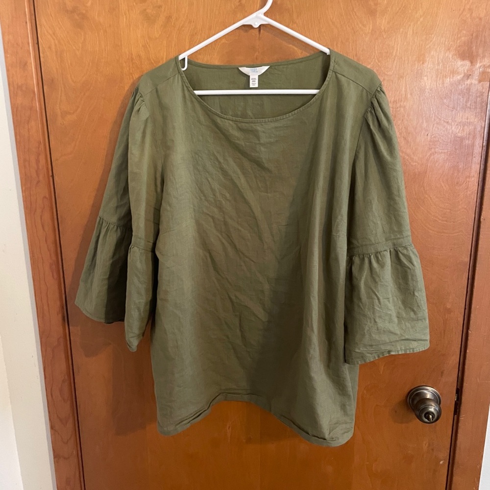 Green Blouse Work Shirt
